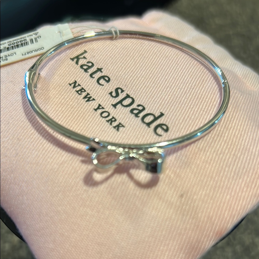Kate Spade Silver Bow Bangle ( NWT )